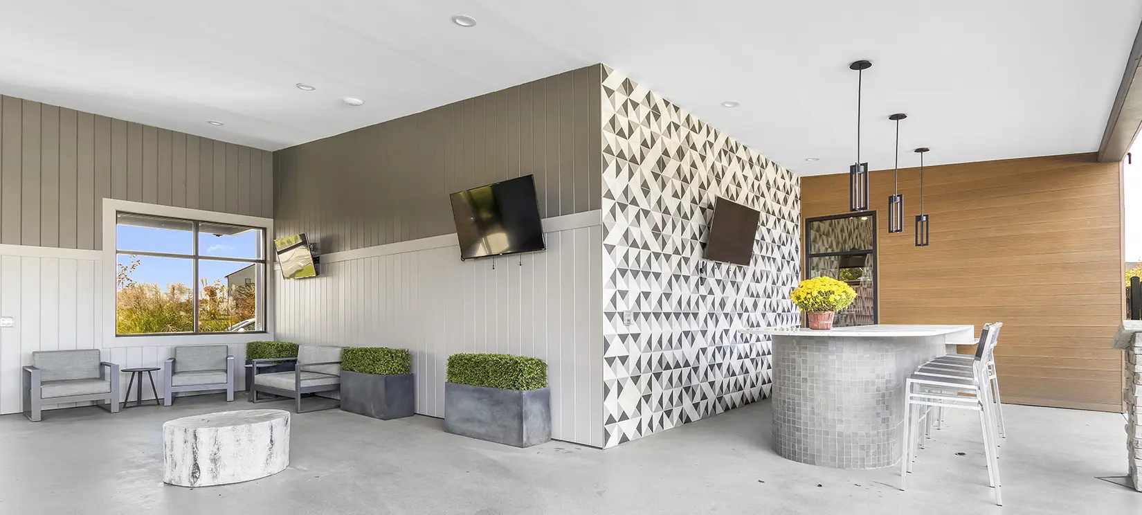 North Village Amenity Center Clubhouse Breezeway & Bar at Nexus in Gallatin Tennessee